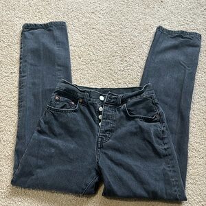 Black straight leg Zara jeans